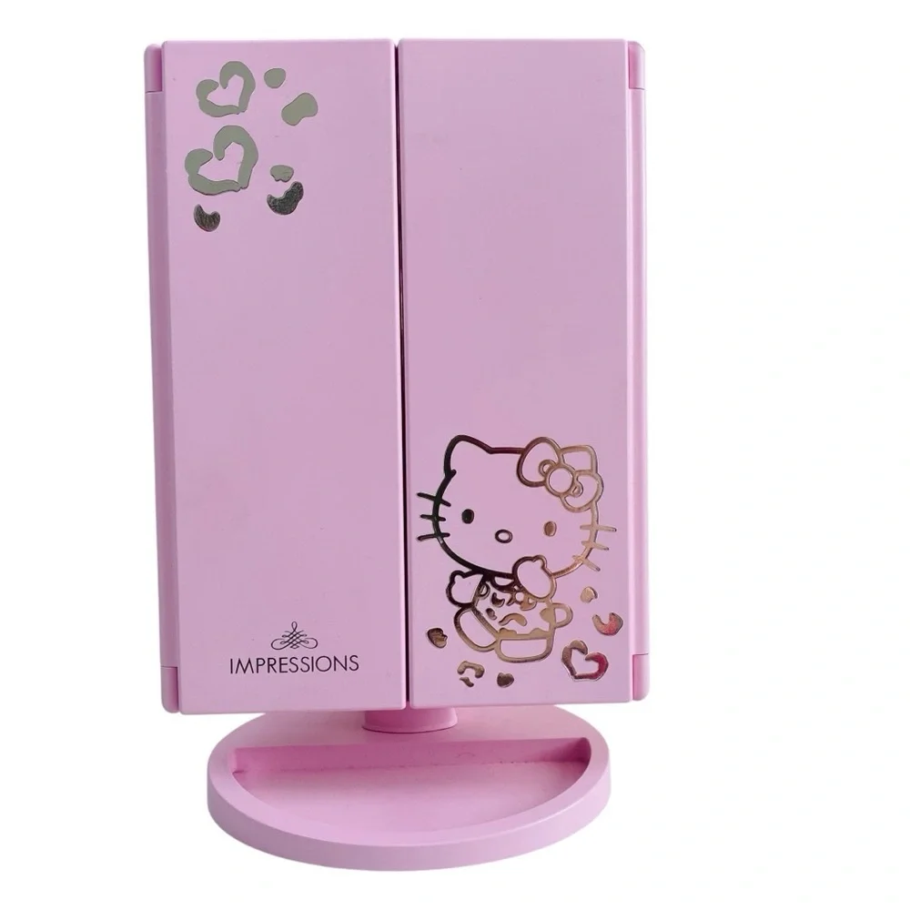 Hello Kitty Pink Touch Trifold 2.0 LED Vanity Makeup Mirror
